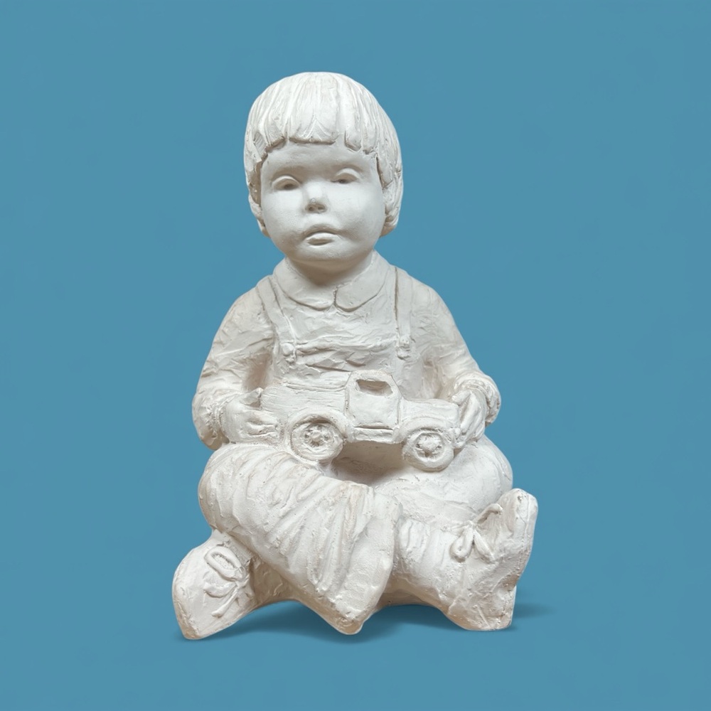 Vintage Austin Sculpture by Dee Crowley “A Boy’s World” from Bright Eyes Col.